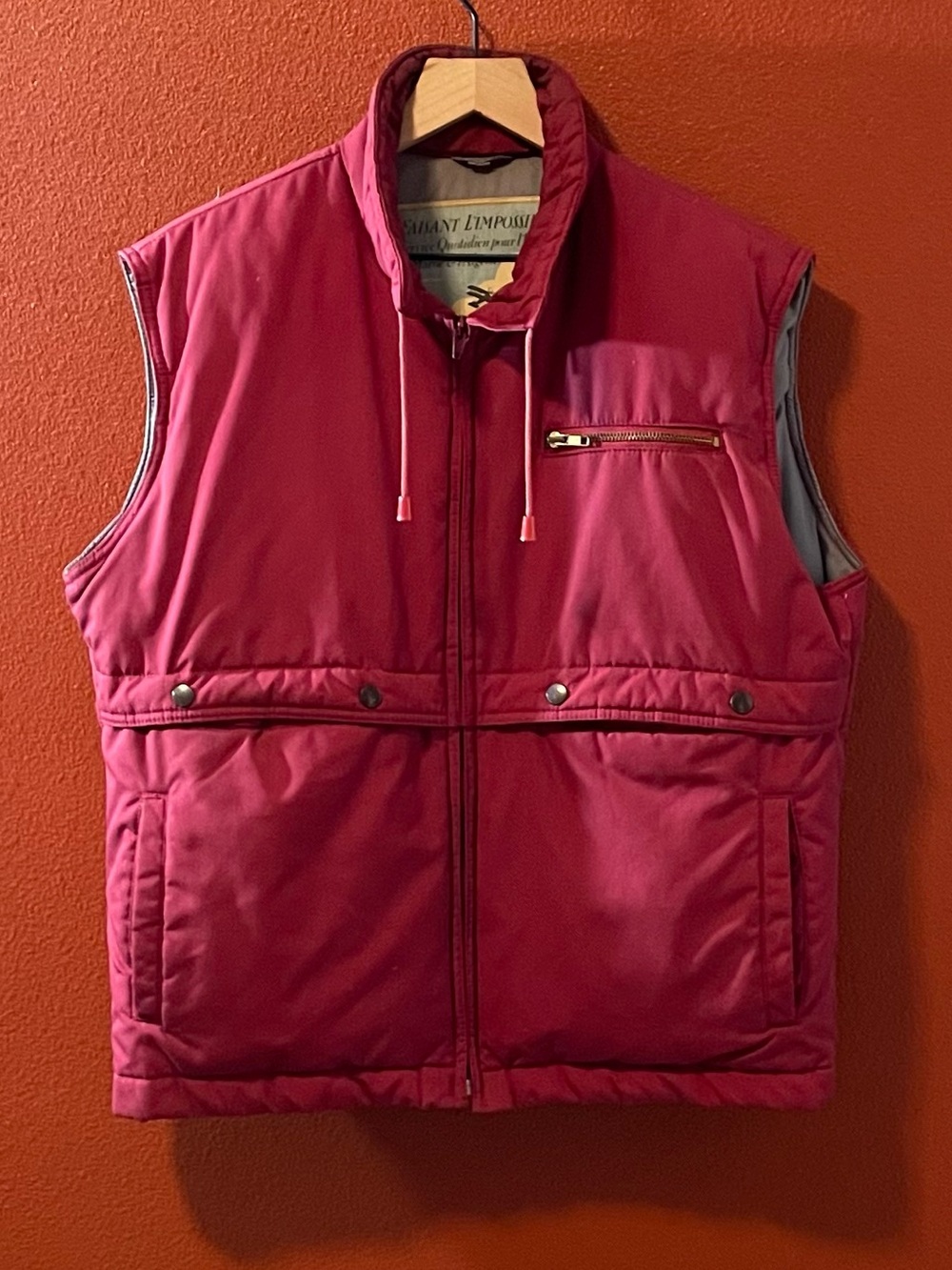 Aeropostale Men’s Vintage 90’s Compagnie Generale Zip Up Puffer Down Vest Jacke